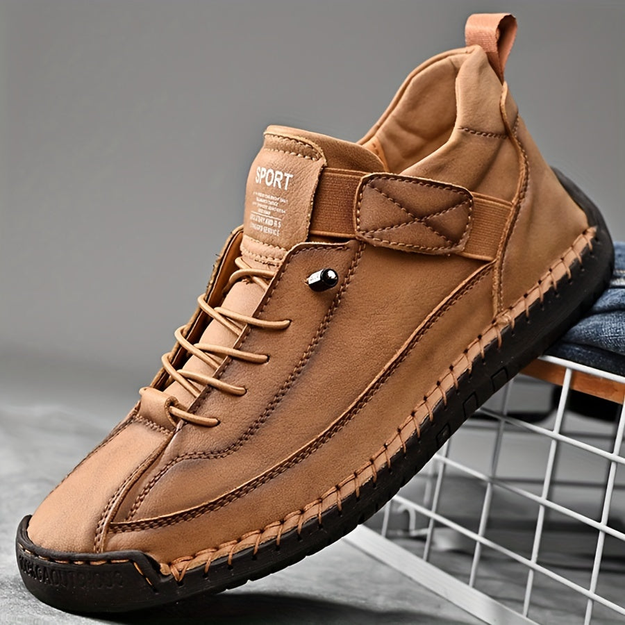 Men's Lace-up Sneakers - Casual Ankle High Walking Shoes - Comfortable And Breathable