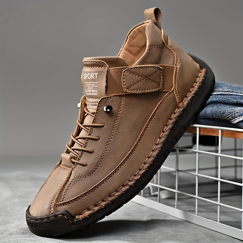 Men's Lace-up Sneakers - Casual Ankle High Walking Shoes - Comfortable And Breathable